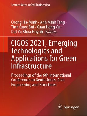 cover image of CIGOS 2021, Emerging Technologies and Applications for Green Infrastructure
